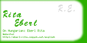 rita eberl business card